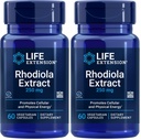 Life Extension Rhodiola Extract, Rhodiola rosea Supplement, standardized Extract, Promotes Physical and Mental Performance, Gluten-Free, Non-GMO, Vegetarian, 250 mg, 60 Capsules, (Pack of 2)