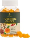 Curcumin Turmeric Suplemento Gummies - 95% Curcuminoides con Turmeric " Ginger, Pepper Negro para la mejor absorción, Apoyo Conjunto Vegano de la Naturaleza, No GMO, Gluten Free, Tasty Peach Flavor - 60 Gummies