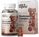Mane, Cordyceps, Turquía Tail, Reishi, Chaga, Maitake - 10-in-1 Complejo - Mushroom Suplemento Gummies para Immune &amp; Brain Support - 60 Conde