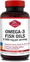 Olympian Labs Omega-3 Fish Oils, 2000mg per Serving - Helps Support Brain & Heart Health, 120 Count, (73)