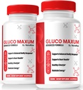 (2 Pack) Gluco Maxum Capsules, Official GlucoMaxum Pills, Premium Formula to Support Healthy Levels, Balance and Overall Well-Being Naturally, Gluco Maxum Plus Detox Pastillas Review (120 Capsules)