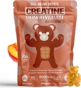 Creatine Monohydrate Gummies for Men &amp; Women ← 5000mg of Creatine Gummies per Serving ← Sugar, Gluten Free &amp; Halal TEN Pack of 90 for Pre Workout & Muscle Recovery ← Peach Flavor