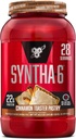 BSN SYNTHA-6 Polvo Proteína Premium con 6g de fibra, Whey Protein, Micellar Casein, Milk Protein Isolate Blend, 5g Fat, Cinnamon Toaster Pastry, 28 Servimientos (Paquete May Vary)
