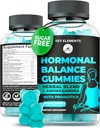 PMS Gummies Hormonal Balance Suplementos para Mujeres - Probiótico PMS Vitaminas Alivio del Cántico Menstrual, Hot Flashes Menopause Support - PMS Relief with Dong Quai, Chasteberry, Black Cohosh & Ashwagandha