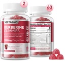 Suplemento bereberina 1500mg, azúcar bereberina libre con gomas de canela de Ceylán, Cromo,Turquía, Fenugreek para metabolismo natural equilibrado, bereberina HCl del extracto de arándanos indios, 120 Cts