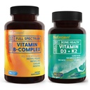 BioEmblem Vitamin D3 K2 Capsules (5000IU and 200mcg) and Vitamin B-Complex