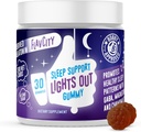 FlavCity Melatonin Sleep Gummies for Adults, Lights Out Gummy - Chewable Sleep Support Supplement with Plant-Based GABA, Magnesium & Chamomile for Deep & Restful Bedtime, 30-Day Supply