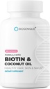 Suplemento de biotina de alta potencia - Vitamina Vegan B7 Fórmula con aceite de crema y coco - Esquí saludable, uñas " Pelo y Keratina Soporte - No GMO " Gluten Gratis - 2500 mcg