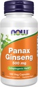 AHORA Suplementos de alimentos, Panax Ginseng (Root) 500 mg, hierba adaptogénica*, 100 cápsulas de verduras