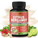 Organic Cadane Citrus Bergamot Extract Capsules & VitC, D3, Zin.C, Berberine, Quercetin, Elderberry, Bromelain, Nettle, Olive and More | Support Overall Health, Immune System, 60capsules