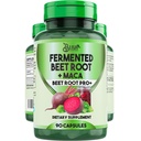 BLIVA Organic Fermented Beet Root with Maca Capsules - 1200mg - Beetroot Hight Potency Extract Powder Pills - Beets Supplements and Maca - Healthy Energy & Circulation Support Supplement - 90 Capsules