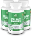 Multi Collagen Protein Peptides suplemento cápsulas - 1800mg Complejo Collagen Tipos I, II, III, V, X - Soporte conjunto, Pelo sano, Esquí, uñas, vitaminas de belleza, 100% natural, no GMO 270ct (3)