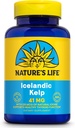 Vida de la Naturaleza Kelp islandés 41 mg Tablas - Suplemento de yodo y soporte tiroides - Gluten libre, no GMO verde Superalimentos - Garantía de 60 días - 500 Serviciones, 500 Tabletas