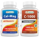 Best Naturals Calcium Magnesium with Vitamin D3 1500mg & Vitamin C 1000 mg