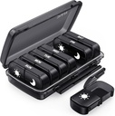 PULIV Organizador semanal de píldoras 7 días 2 veces al día, Black Damp-Proof AM PM Pill Box 7 día, Pill Case with Portable Design, Large Medicine Organizer for Vitamins, Medications, Fish Oils, Supplements