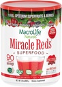 MacroLife Naturales Milagro Rojos Superalimentos Suplemento Polvo Antioxidantes Polifenoles Enzymes Probióticos - Raw No-GMO Organic Vegan Gluten &amp; Dairy Gratis - 30oz (90 Servings) 30oz