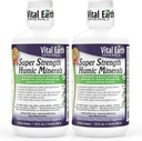 Vital Earth Minerals Super Strength Humic Minerals 2-Pack – Suplemento Ácido Fulvic con 70+ Minerales Trace, Electrolitos para Detox " Digestión, 32 Oz Ea + 1 Copa Oz