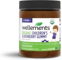 Wellements Organic Children's Elderberry Gummy ← Daily Kids Immune Support Gummies*, Made with Vitamin C and Zinc, USDA Certified Organic, No Artificial Colors ← 2 Years +, 60 Count