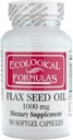 Ecological Formulas Organic Flax Seed Oil 1000 Mg, White, 90 Count