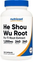 Nutricost He Shou Wu Root Supplement 240 Capsules for 240 Servings Per Bottle - Fo-Ti Root Extract, Vegan, GMO-Free, Gluten-Free