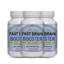 Fast Brain Booster New Advanced Formula Supplement (3 Pack) 90 Days Supply Pills