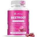 Beet Root Capsules 120 Count, Pure Beetroot Beets Powder Capsules 60 Days Supply | Natural & Vegan Supplement | 1300mg per Serving