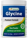 Mejores Naturales Glycine Powder 1 LB - Neurotransmisor & Relax Support