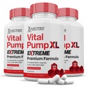 (3 Pack) Vital Pump XL Extreme Pills 1600MG Premium Formula Proprietary Blend for Men's Health 180 Capsules