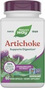 Manera de la naturaleza Artichoke, Apoyo a la Digestión*, Proyecto No GMO Verificado, Vegano, Libre de gluten, 60 cápsulas (Paquete Mayo Vary)