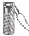 Opret Titanium Pill Container with Keychain & Necklace, Waterproof Pill Case for Emergency Aspirin & Nitroglycerin, Mini Pill Holder for Travel Purse Pocket EDC Accessory