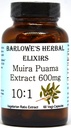 Barlowe's Herbal Elixirs Muira Puama 10:1 Extracto TENIDO 600mg Por Capsule ← Tradicional masculino Vitality Suplemento TEN 60 Vegan Capsules TENIDO Stearate-Free, Non-GMO, Envasado en botella de vidrio