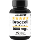 MONOHERB Broccoli Extract 1000 mg - 90 Vegetarian Capsules - Source of Sulforaphane
