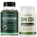 SMNutrition Advanced DIM Complex with CDG & Sulforaphane Supplement | Estrogen Balancing Bundle with CDG DIM Supplement (30 Servings) and Activated Microbeadlet Sulforaphane (60 Servings)