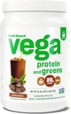 Vega Protein y Verdes Protein Powder, Chocolate - 20g Planta de Protein Plus Veggies, Vegan, No GMO, Pea Protein para Mujeres y Hombres, 1.2 libras (Packaging May Vary)