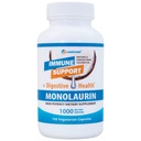 Monolaurin Supplement for Immune Support - Gut Health - 1000mg Per Serving- 100 Count