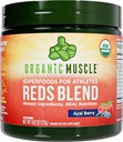 Orgánica Muscle Rojos Polvo TENIDO Energía libre de cafeína y apoyo al corazón TENIDO Pre-Workout with Beet Root, Acai, Pomegranate " Antioxidants ← Non-GMO, Vegan, 30 Servings