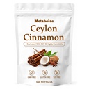 BELANO Metabolae Ceylon Cinnamon with MCT Oil,Metabolae Ceylon Cinnamon Capsules,300 Softgels