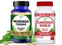 Lunakai USA Made Moringa & Candidex Shield Capsules Bundle – 6-in-1 & 11-in-1 Daily Blend – 60 Non-GMO Capsules Each