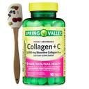 Spring Valley Highly Absorbable Collagen + C Tablets Dietary Supplement, 2,500 mg, 90 Count + 1 Nick & Hannah Spatula (Stye Varies)