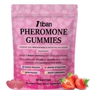Pheromone Gummies for her, Women Slippery Elm, Enhance Charm, Supports Balance, Confidence & Social Vibe, Vegan, Non-GMO, Gluten-Free, Strawberry Flavor, 60 Gummies