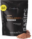 Livingood Daily Chocolate Collagen Powder for Women ' Men, Hydrolyzed Collagen Peptides Powder with Vitamin C, Protein with 20 Amino Acids, Type I & III, Grass Fed, Keto, Paleo, Gluten Free, 30 Srvgs