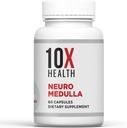 10X Health Neuro Medulla Brain Supplement - Nootropics Brain Support Supplement for Brain, Memory and Focus - Memory Supplements with Vitamin B1 &amp; B3, Zinc, Ginkgo Biloba &amp; Más - 60 cápsulas