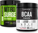 Gato Fábrica Nitrosurge Pre-Workout en Grape &amp; BCAA en Fruit Punch para el edificio del músculo y la recuperación