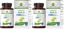 Brieofood Organic Amla 1500mg, 45 Servings, Vegetarian, Gluten Free, 90 Vegetarian Tablets (Pack of 2)
