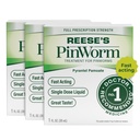 REESE'S PINWORM Medicine Liquid for Entire Family, Full Prescription Strength, 1 Oz (Pack of 3), #1 Doctor Recommended Single Dose Pyrantel Pamoate Dewormer for Adults & Kids Ages 2+, Banana Flavor
