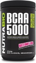NutraBio BCAA 5000 Powder - Vegan Fermented BCAAs - Apoya Lean Muscle Growth, Recovery, Endurance - 60 Servings - Watermelon
