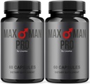 MaxMan Pro Dietary Supplement Capsules - 120 Count (2 Month Supply) - Pack of 2