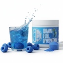 Lithios Brain Fuel Plus Hydration Mix - 30 Servings / 3.9 oz | Blue Raspberry Drink Mix | Boost Focus & Performance | Contains Electrolytes, Vitamins & Magnesium | Dietary Supplement