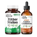 Wild & Organic Bitter Melon 120 Capsules & Ceylon Cinnamon Tincture 4 fl oz